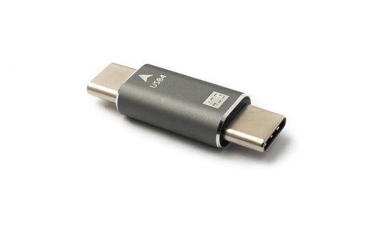 SYSTEM-S USB4 USB millistykki Tegund C karlkyns í karlkyns 40 Gbit/s USB 4.0 snúra í gráu
