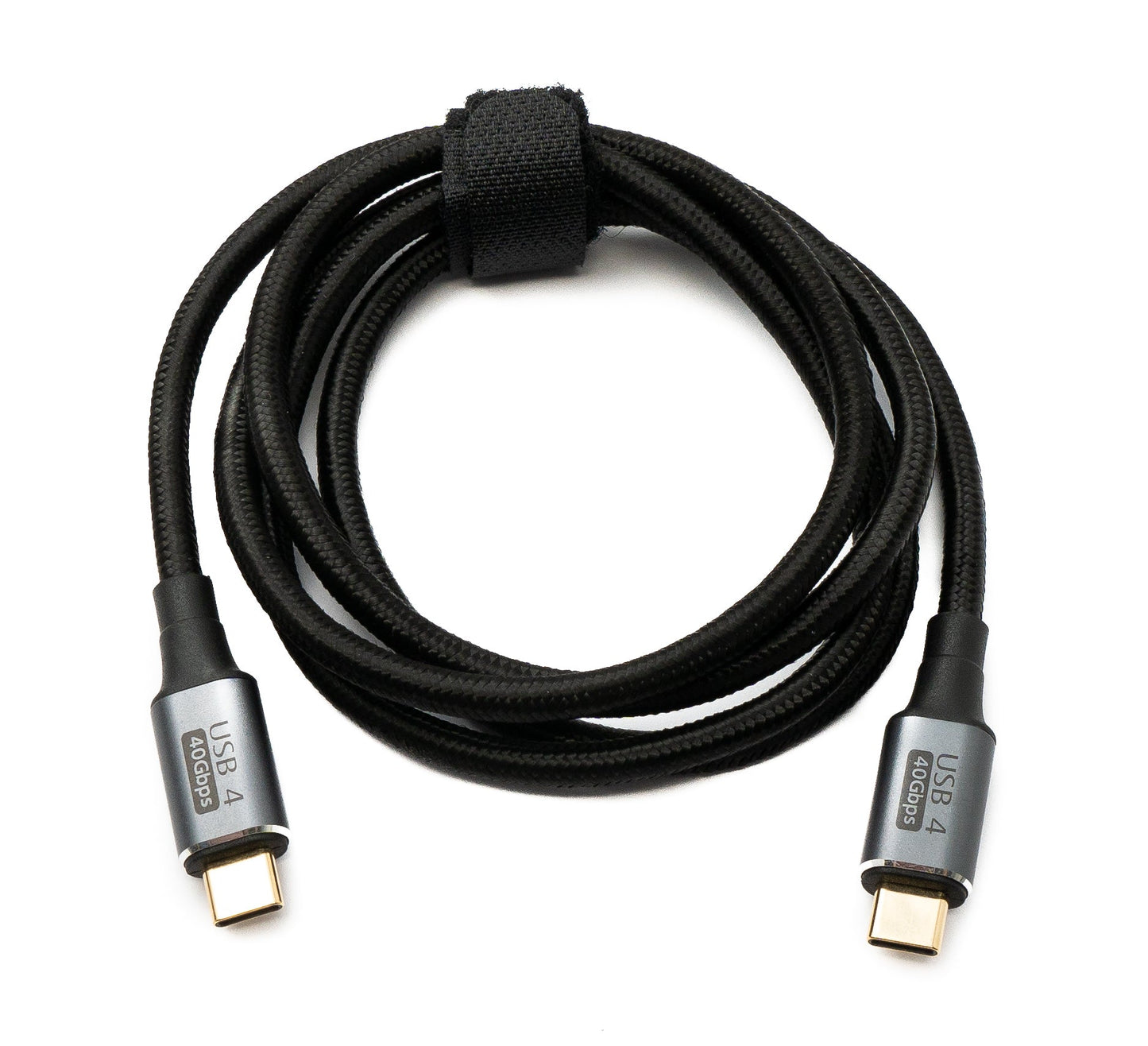 SYSTEM-S USB4 USB snúra 120 cm Tegund C karlkyns í karlkyns 40 Gbit/s USB 4.0 fléttuð svört
