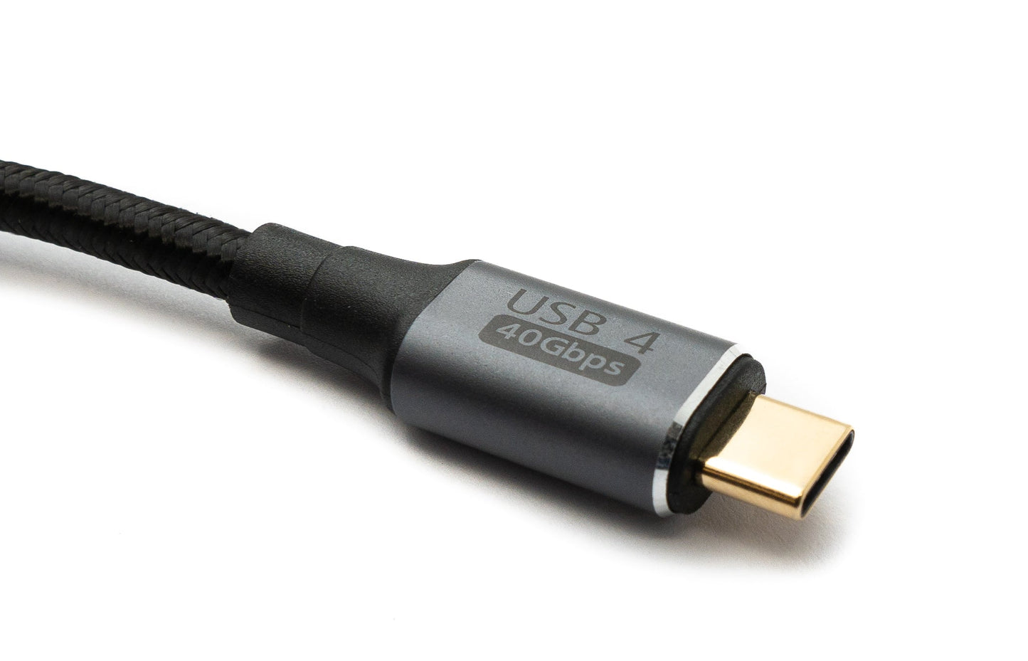 SYSTEM-S USB4 USB snúra 120 cm Tegund C karlkyns í karlkyns 40 Gbit/s USB 4.0 fléttuð svört