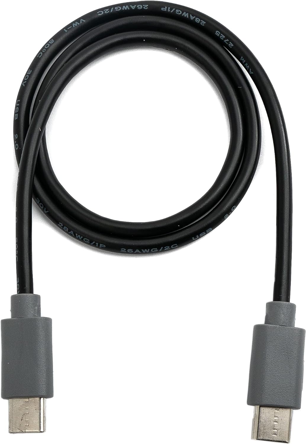 SYSTEM-S USB 3.1 snúra 50 cm Tegund C karlkyns í karlkyns svart
