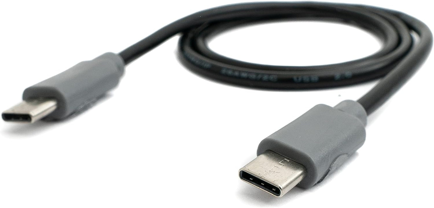 SYSTEM-S USB 3.1 snúra 50 cm Tegund C karlkyns í karlkyns svart