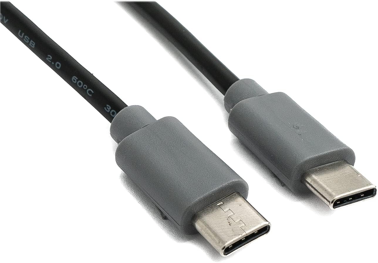 SYSTEM-S USB 3.1 snúra 50 cm Tegund C karlkyns í karlkyns svart