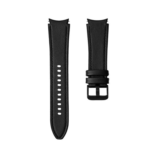 SYSTEM-S sveigjanleg sílikonól 20mm fyrir Samsung Galaxy Watch 4 snjallúr, svört