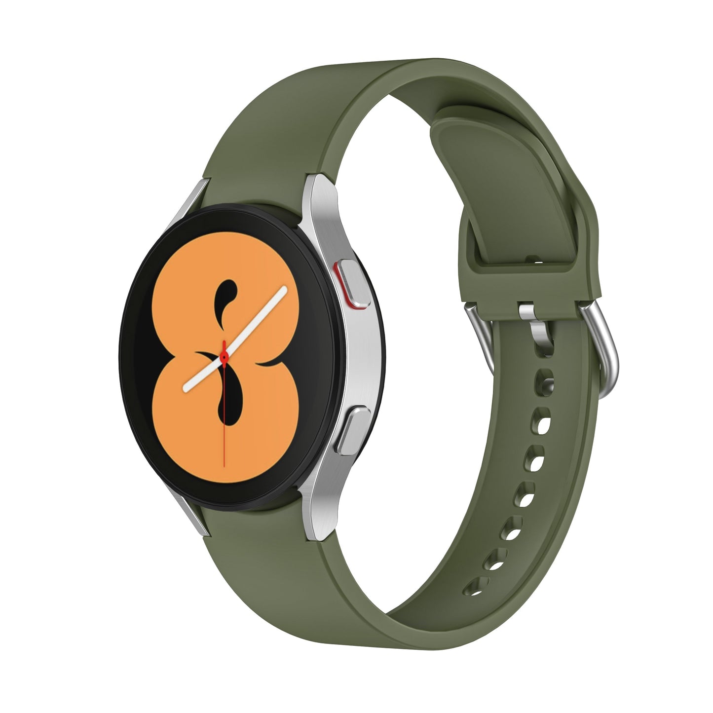 SYSTEM-S sveigjanleg sílikonól 20mm fyrir Samsung Galaxy Watch 4 snjallúr græn