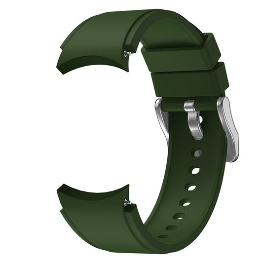 SYSTEM-S sveigjanleg sílikonól 20mm fyrir Samsung Galaxy Watch 4 snjallúr græn