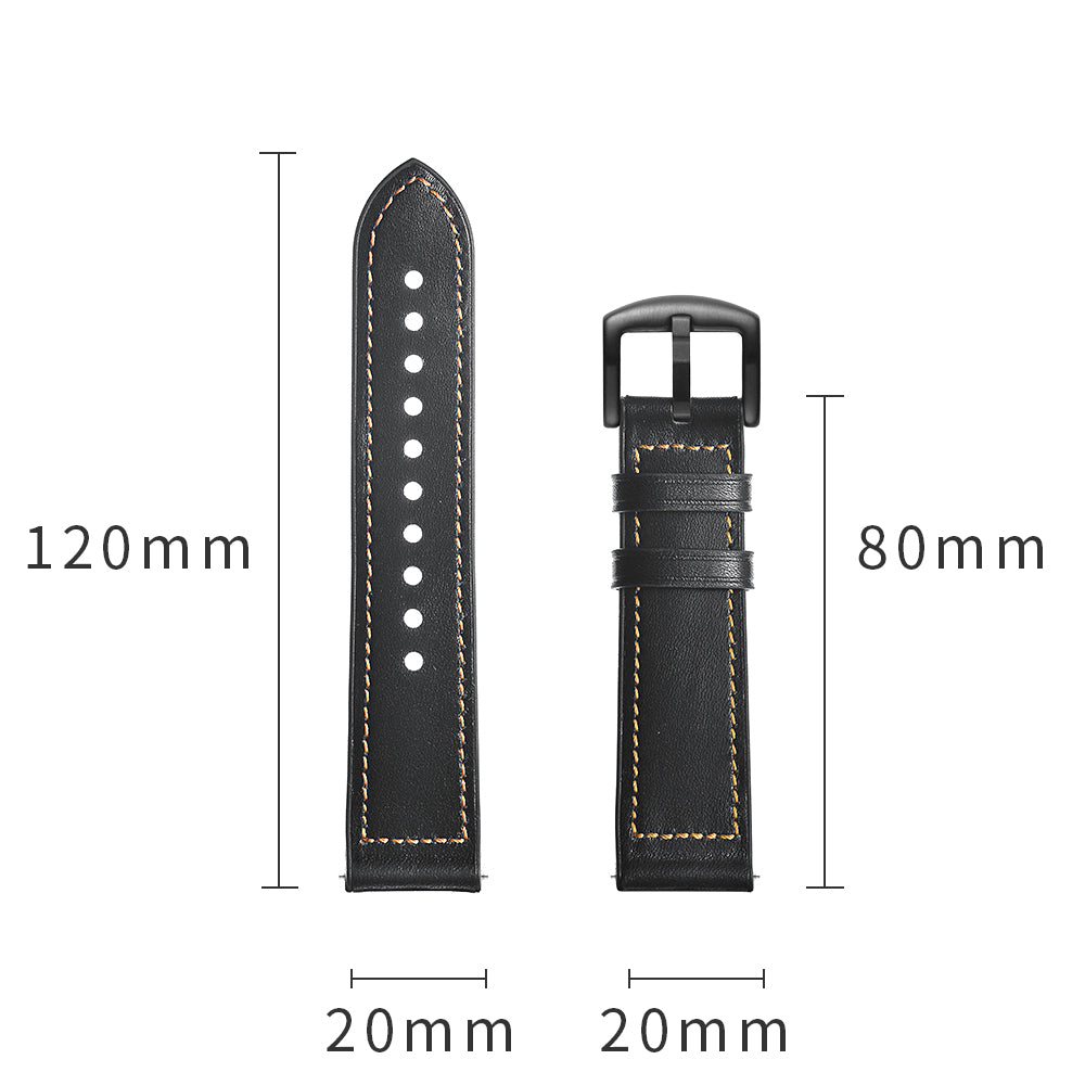SYSTEM-S sveigjanleg sílikonól 20mm fyrir Samsung Galaxy Watch 4 snjallúr, svört