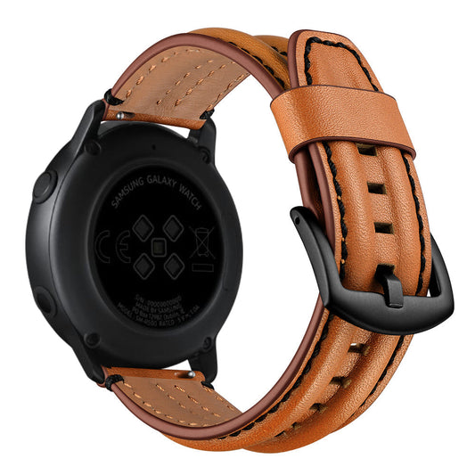 SYSTEM-S flexible silicone strap 20mm for Samsung Galaxy Watch 4 Smartwatch Brown