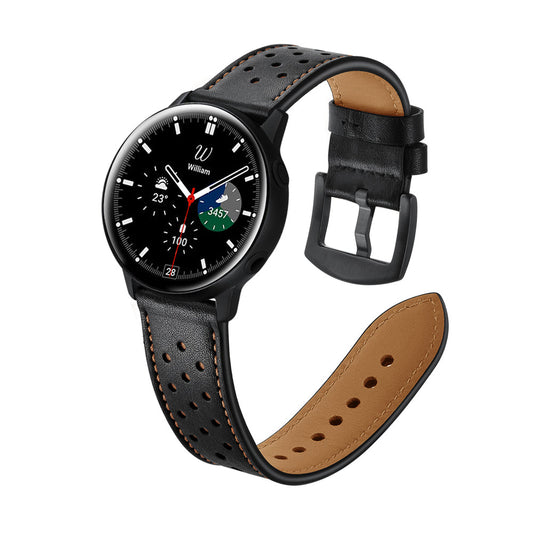 SYSTEM-S flexible silicone strap 20mm for Samsung Galaxy Watch 4 Smartwatch Black