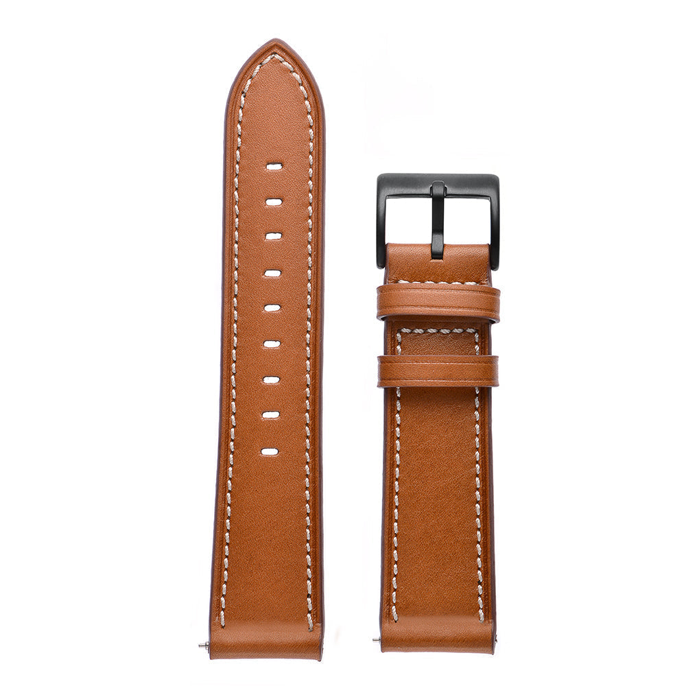 SYSTEM-S flexible silicone strap 20mm for Samsung Galaxy Watch 4 Smartwatch Brown