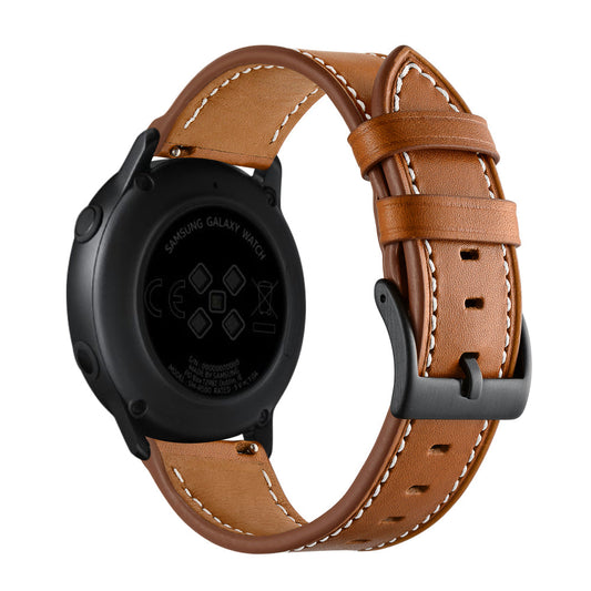SYSTEM-S flexible silicone strap 20mm for Samsung Galaxy Watch 4 Smartwatch Brown