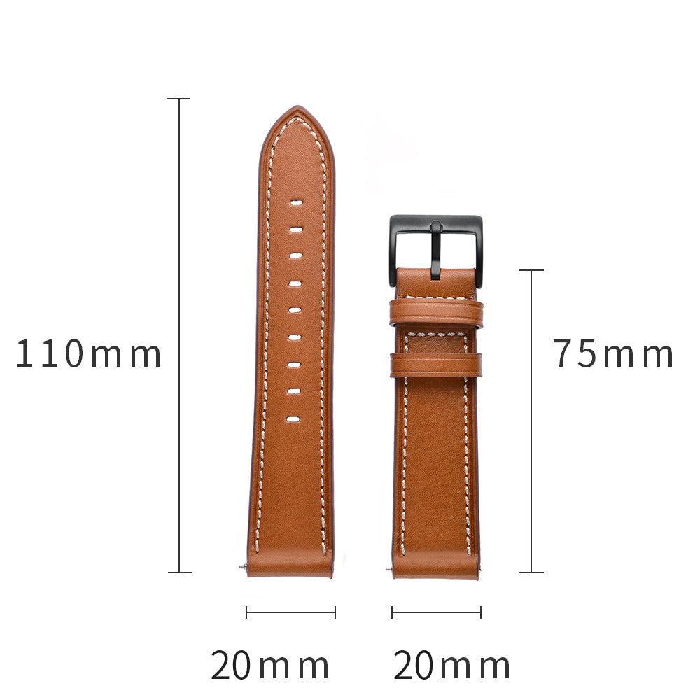 SYSTEM-S flexible silicone strap 20mm for Samsung Galaxy Watch 4 Smartwatch Brown