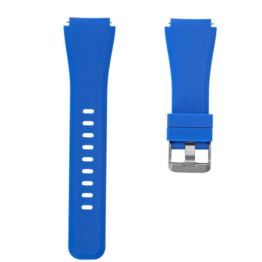 SYSTEM-S flexible silicone 22mm strap for Samsung Gear S3 Smartwatch in blue
