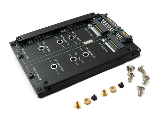 SYSTEM-S NGFF B+M lykla millistykki fyrir 2x M.2 SSD kort í 2,5 tommu SATA samsettan harða disk