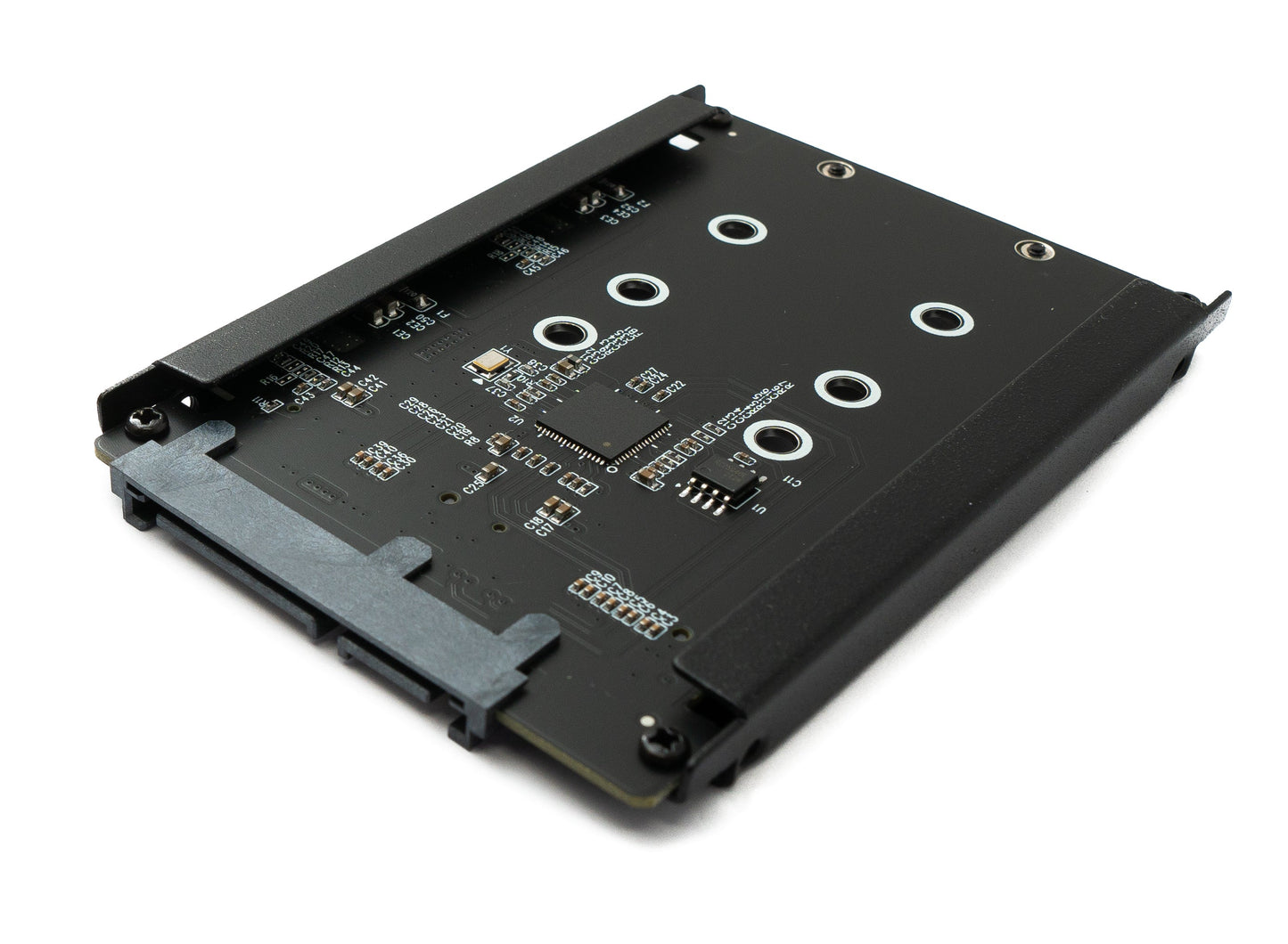 SYSTEM-S NGFF B+M lykla millistykki fyrir 2x M.2 SSD kort í 2,5 tommu SATA samsettan harða disk
