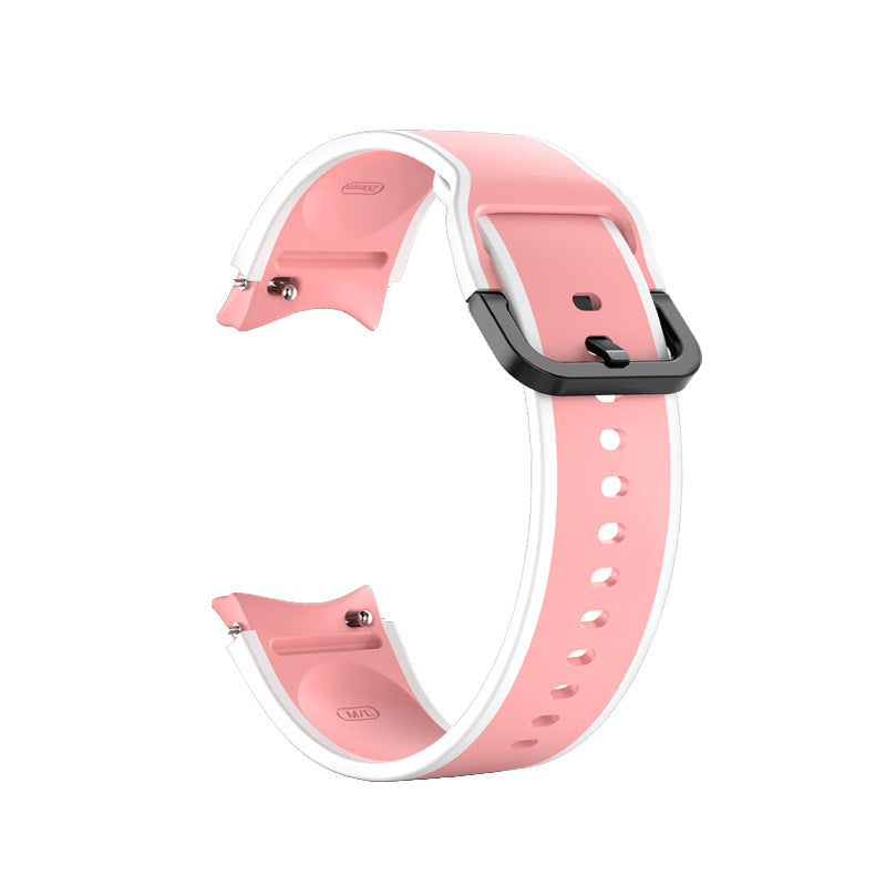 SYSTEM-S 20 mm sílikonól fyrir Samsung Galaxy Watch 5 4 snjallúr í neonsvörtu