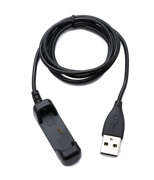 SYSTEM-S USB 2.0 snúra, 100 cm hleðslusnúra fyrir Fitbit Flex 2 snjallúr, svört