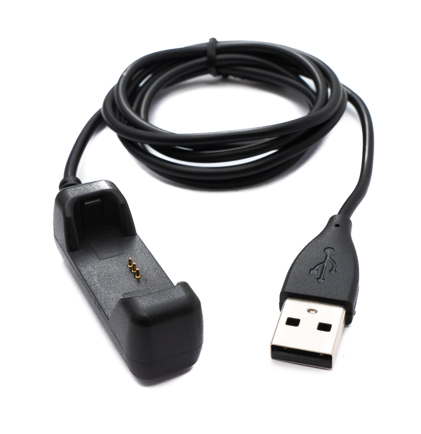 SYSTEM-S USB 2.0 snúra, 100 cm hleðslusnúra fyrir Fitbit Flex 2 snjallúr, svört