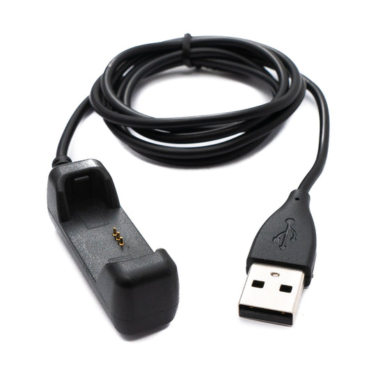 SYSTEM-S USB 2.0 snúra, 100 cm hleðslusnúra fyrir Fitbit Flex 2 snjallúr, svört