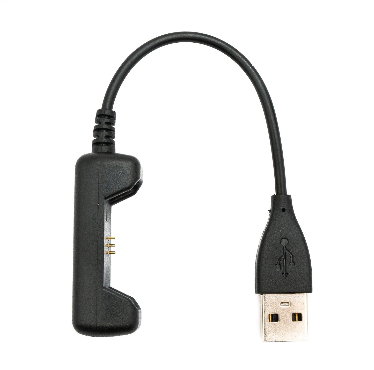 SYSTEM-S USB 2.0 snúra, 10 cm hleðslusnúra fyrir Fitbit Flex 2 snjallúr, svört