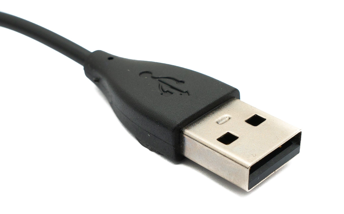 SYSTEM-S USB 2.0 snúra, 10 cm hleðslusnúra fyrir Fitbit Flex 2 snjallúr, svört