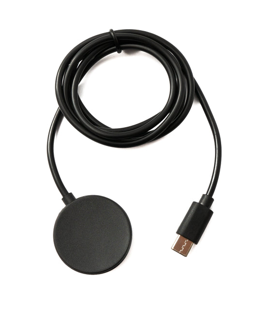 SYSTEM-S USB 3.1 snúra 100 cm hleðslustöð fyrir Galaxy Watch 5 4 3 Active 2 1 í svörtu