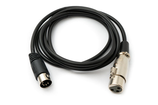 SYSTEM-S Hljóðsnúra 150 cm XLR 3 pinna tengi í DIN 5 pinna tengi í svörtu