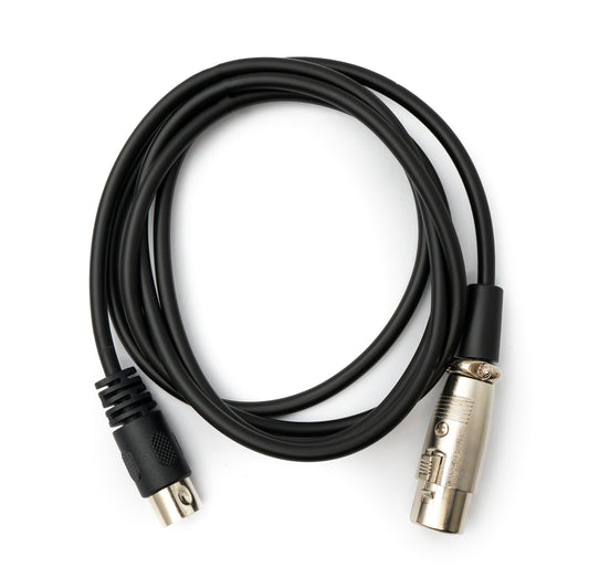 SYSTEM-S Hljóðsnúra 150 cm XLR 3 pinna tengi í DIN 5 pinna tengi í svörtu