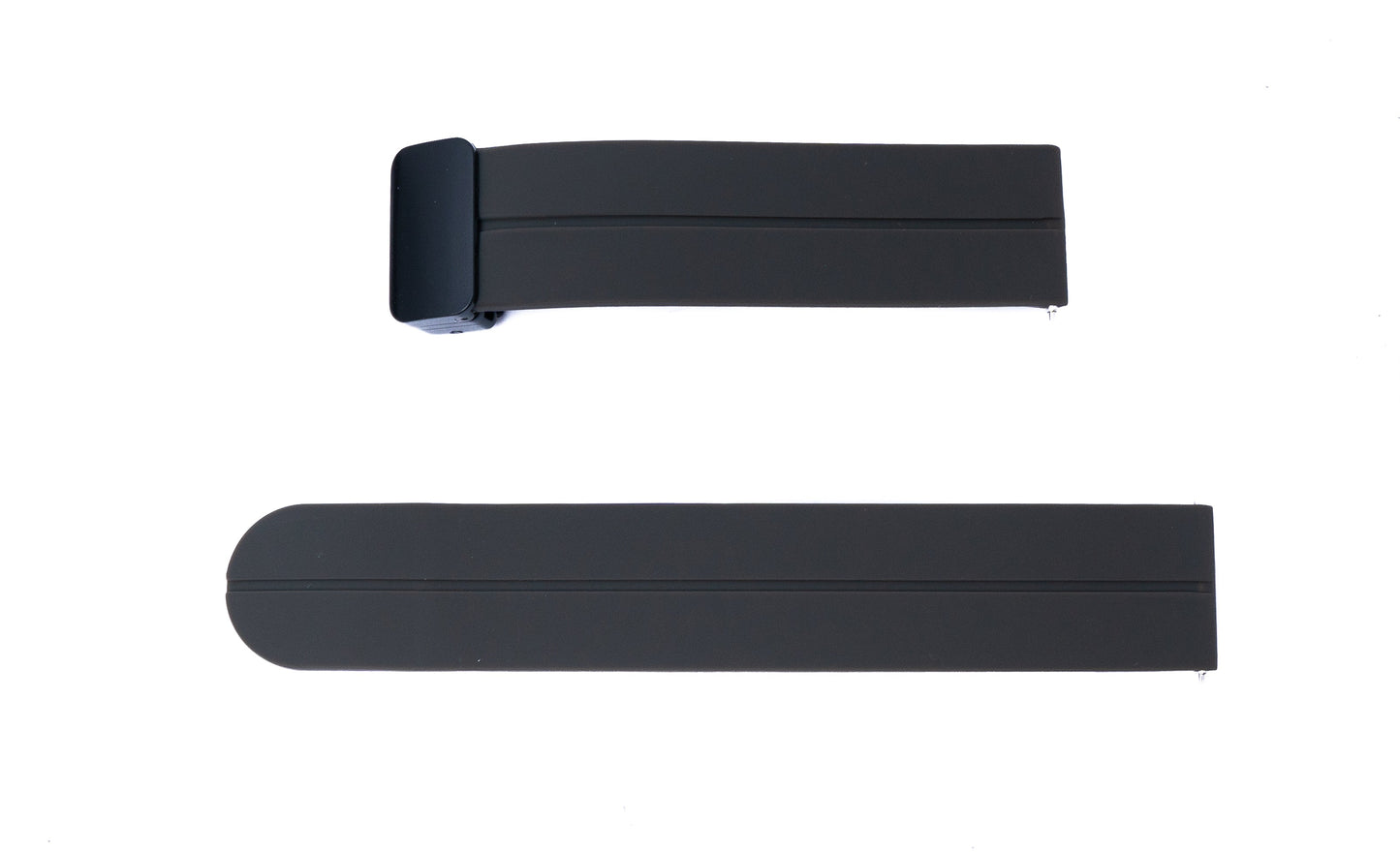 SYSTEM-S 20 mm silicone strap with folding clasp for Smartwatch in brown