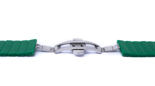 SYSTEM-S 20 mm PC strap with butterfly clasp for Smartwatch in green