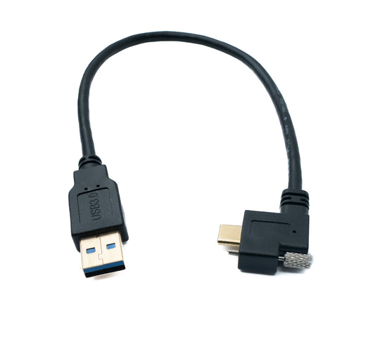 SYSTEM-S USB 3.1 snúra 30 cm Type C tengi í 3.0 A tengi, vinstra megin, hægra megin