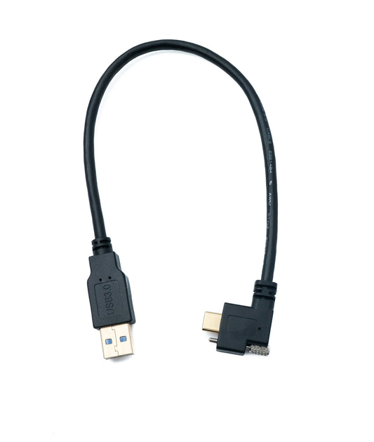 SYSTEM-S USB 3.1 snúra 30 cm Type C tengi í 3.0 A tengi, vinstra megin, hægra megin