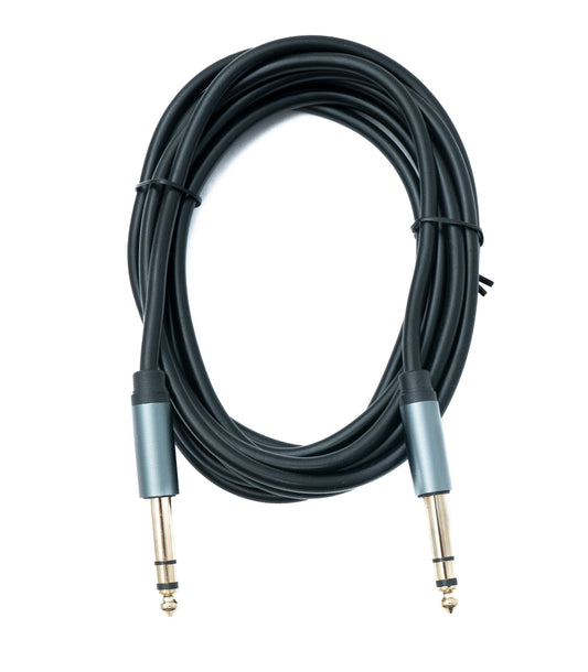 SYSTEM-S Audio Jack Cable 3 m AUX 6.35 mm 3-pin TRS Male to Male Adapter