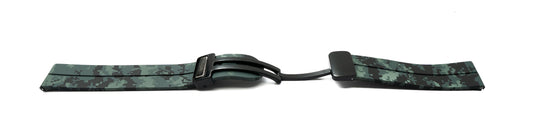 SYSTEM-S 20 mm silicone strap with folding clasp for Smartwatch with camouflage print in grey