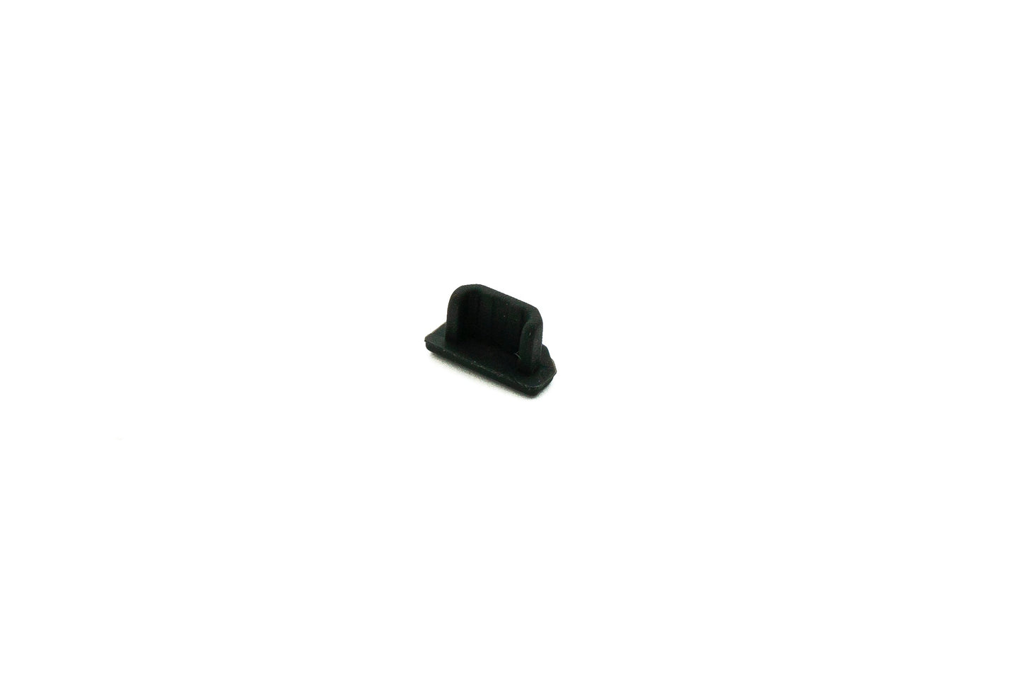 SYSTEM-S 10x USB Micro B Port Cover Silicone Anti Dust Protection 7 x 2 mm Plug in Black
