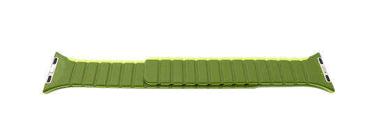 SYSTEM-S armband 38 40 41 mm úr sílikoni, sveigjanlegu segulmagni fyrir Apple Watch snjallúr, grænt, ljósgrænt