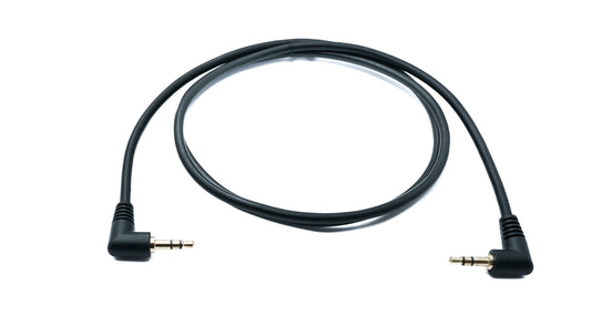 SYSTEM-S Audio jack cable 100 cm 3.5 mm 3-pin plug to plug angle AUX