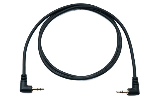 SYSTEM-S Audio jack cable 100 cm 3.5 mm 3-pin plug to plug angle AUX
