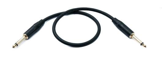 SYSTEM-S Hljóðtengisnúra 50 cm 6,35 mm 2 pinna tengi í AUX tengi