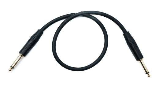 SYSTEM-S Hljóðtengisnúra 50 cm 6,35 mm 2 pinna tengi í AUX tengi