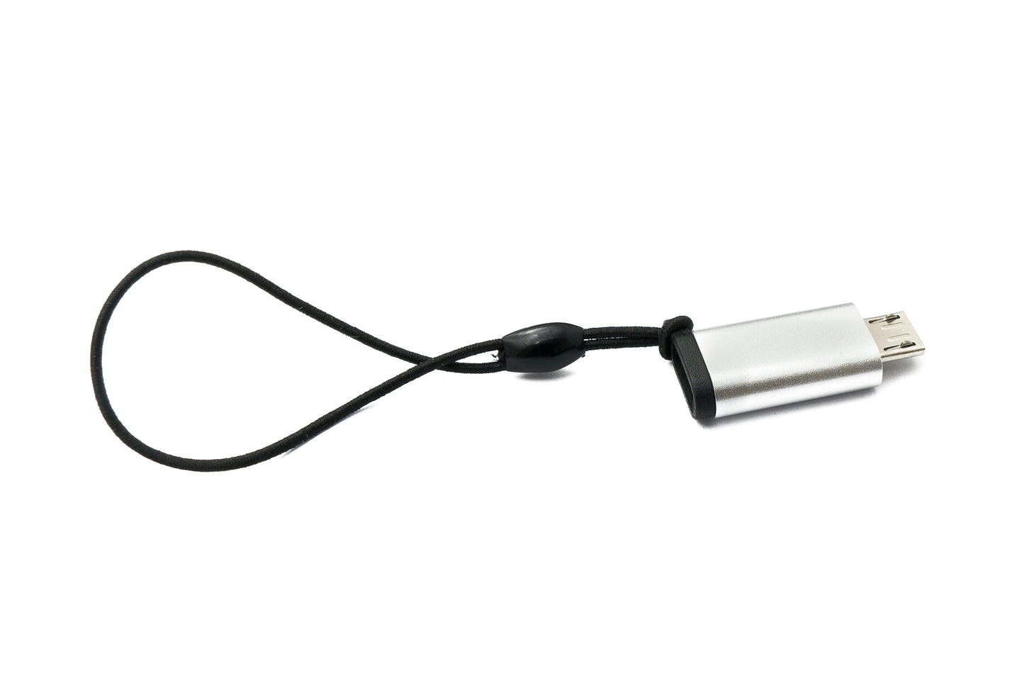 SYSTEM-S USB 3.1 millistykki af gerðinni C kvenkyns í 2.0 Micro B karlkyns lykkja í antrasít