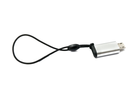 SYSTEM-S USB 3.1 millistykki af gerðinni C kvenkyns í 2.0 Micro B karlkyns lykkja í antrasít