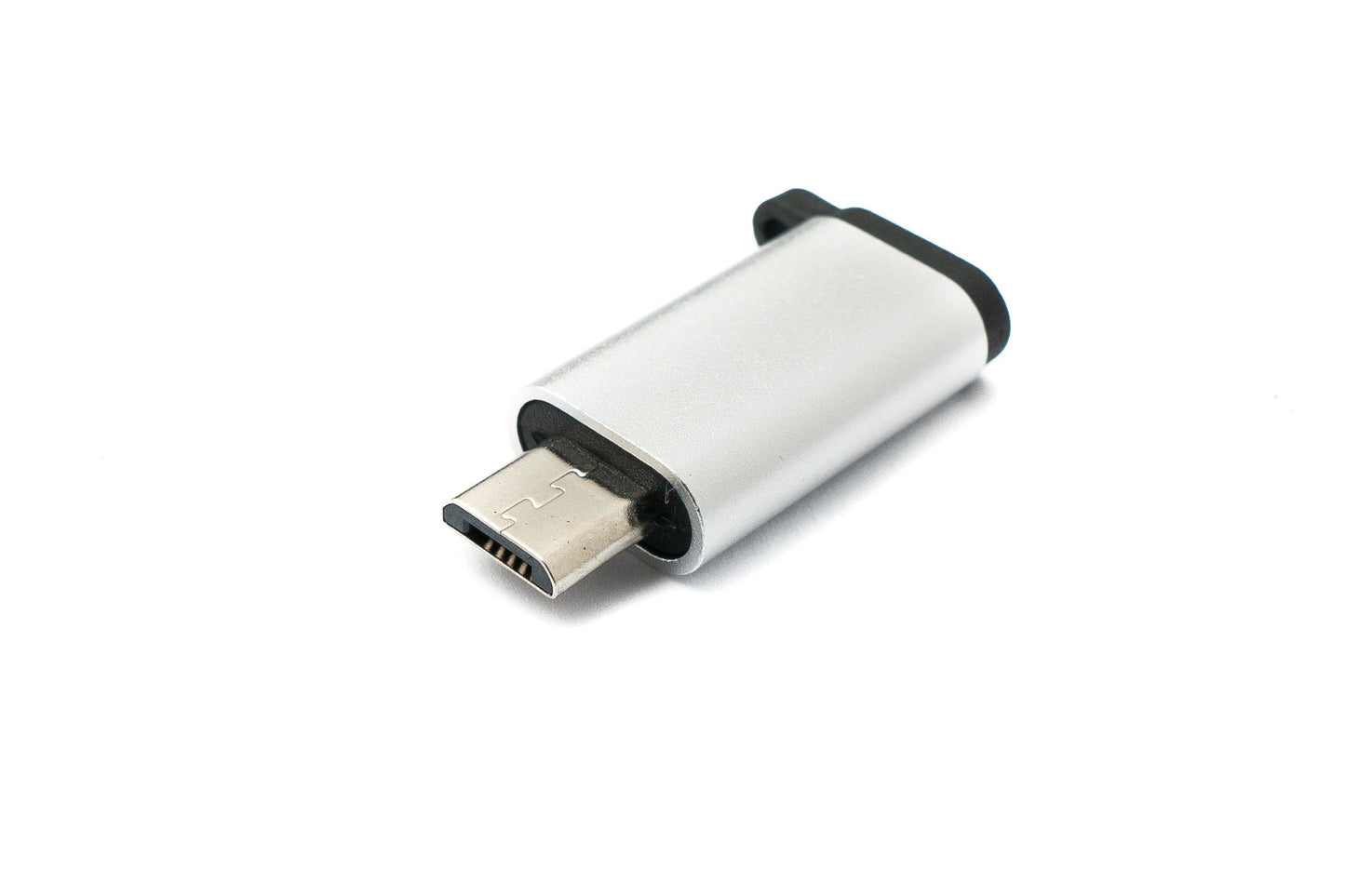 SYSTEM-S USB 3.1 millistykki af gerðinni C kvenkyns í 2.0 Micro B karlkyns lykkja í antrasít