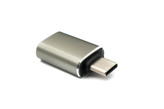 SYSTEM-S USB 3.1 millistykki af gerðinni C karlkyns í 3.0 A kvenkyns 5 Gbit/s 100W í antrasít