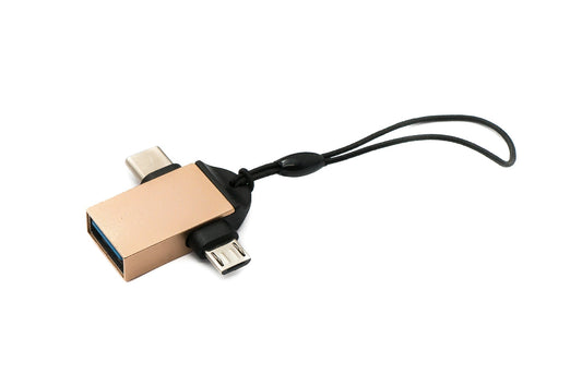 SYSTEM-S USB Y millistykki 3.1 Tegund C & 2.0 Micro B karlkyns í 3.0 A kvenkyns lykkja í bleikum gulum