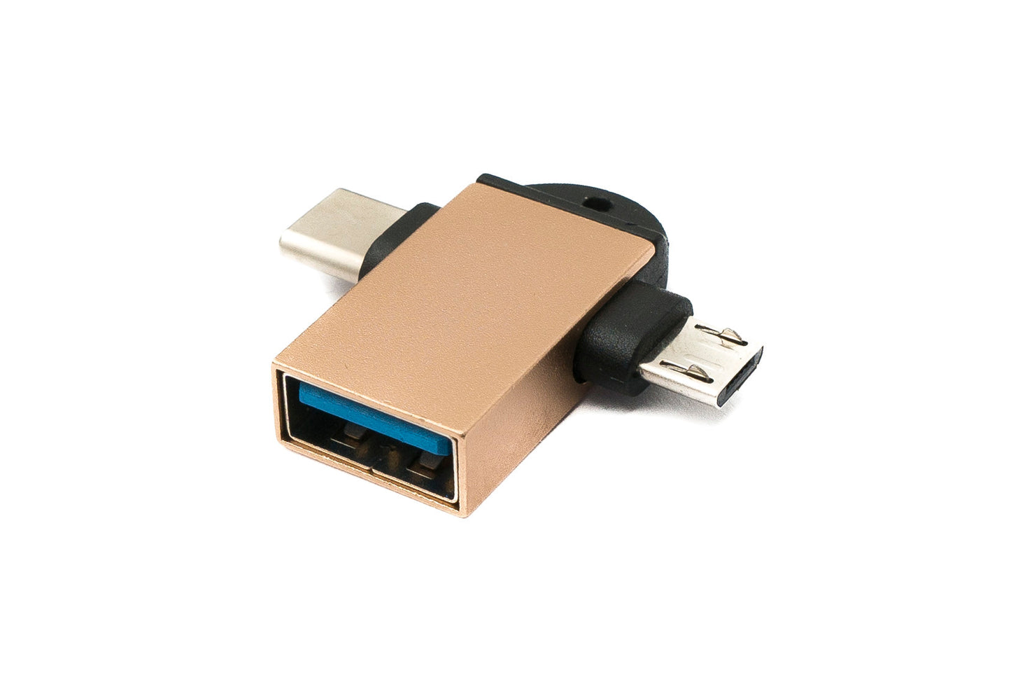 SYSTEM-S USB Y millistykki 3.1 Tegund C & 2.0 Micro B karlkyns í 3.0 A kvenkyns lykkja í bleikum gulum