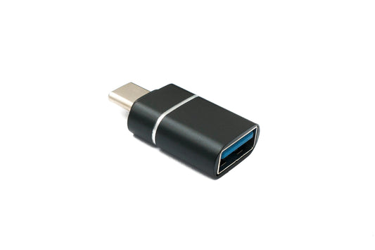 SYSTEM-S USB 3.1 Adapter Type C Male to 3.0 A Female 5 Gbit/s 100W in Black White