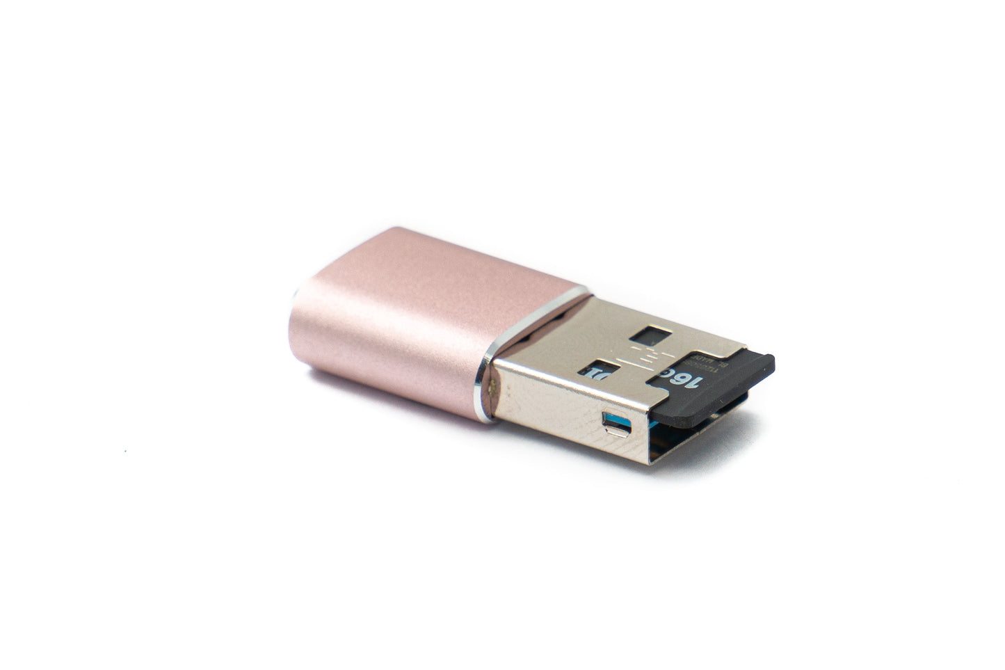 System-S 3 í 1 MicroSD millistykki fyrir kortalesara með USB A 3.0 fyrir Micro USB og USB Type C.
