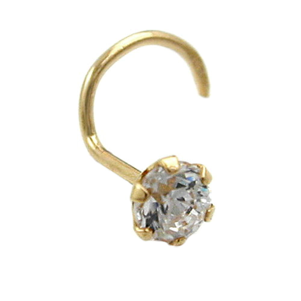 Nefstykki 3mm sirkon 18Kt gull