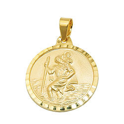 Pendant, St. Christopher 16mm, 9Kt GOLD