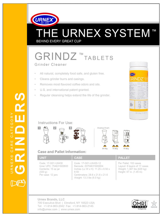 Urnex Grindz™ kvörnhreinsir – 430 g